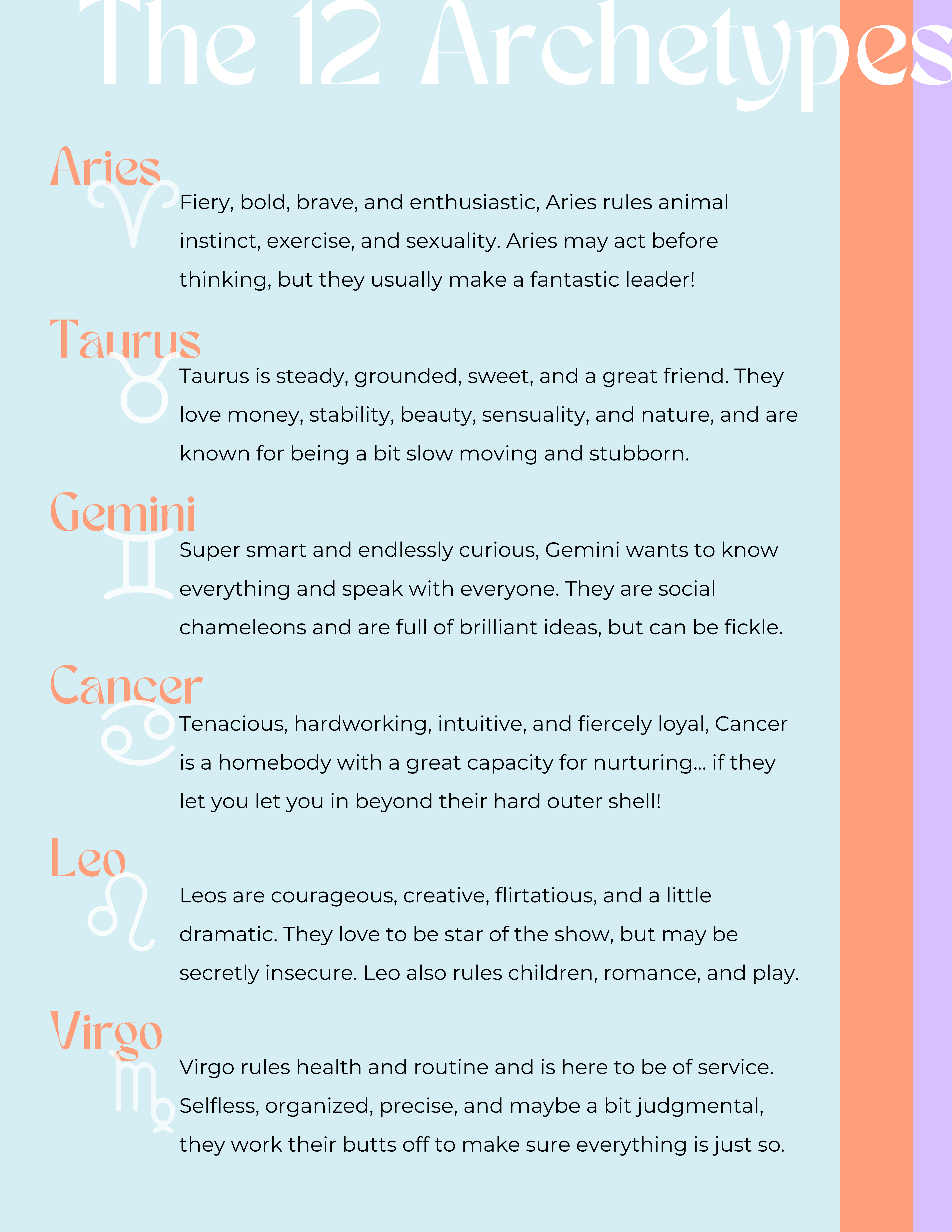 Free Astrology Basics Cheat Sheet Preview Image